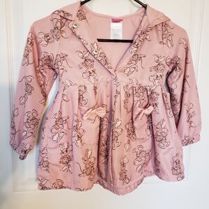 Disney Jr Minnie‎ Mouse Pink Hooded Jacket Size 5